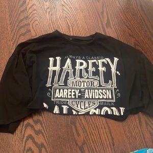 HARLEY DAVIDSON BLACK CROP TOP